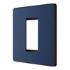 BG Evolve Matt Blue Single Secondary Telephone Socket, Screw Terminal - Black Insert