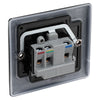 BG Nexus Matt Black 5A Unswitched Round Pin Socket NFB29B with 25mm Steel Back Box