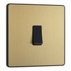 BG Evolve Satin Brass 1 Gang 20A 16AX Intermediate Light Switch PCDSB13B with 25mm Steel Back Box
