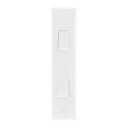BG 848 Moulded Round Edge | White | 2 Gang 10A 2 Way Architrave Switch