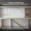 BG Evolve Pearlescent White 2 Gang 2-Way 20A Edge to Edge Rocker Light Switch | PCDCL42EW