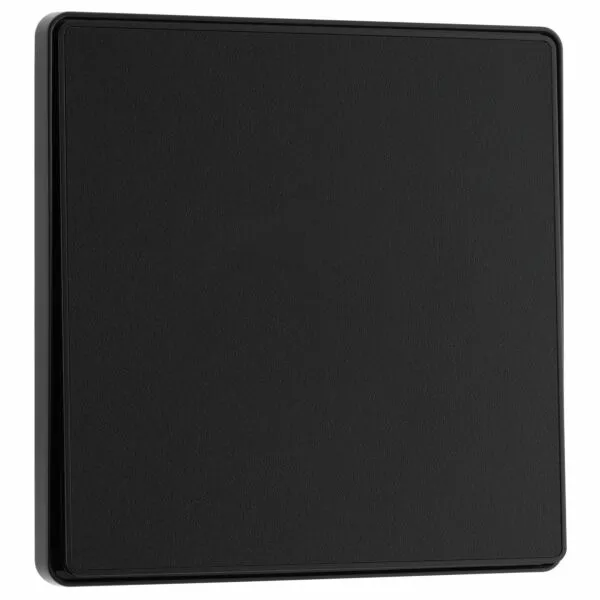 BG Evolve Matt Black Intermediate 20A Edge to Edge Rocker Light Switch | PCDMB13EB