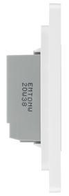 PCDBSTDM2W Side - This Evolve Brushed Steel double master trailing edge touch dimmer allows you to control your light levels and set the mood.