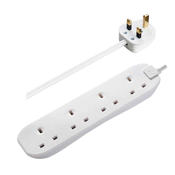 Masterplug BFG5N-MP 4 Gang 13 Amp Extension Lead White 5m