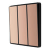 BG Evolve Polished Copper 2 Way Triple Edge to Edge Rocker Switch PCDCP43EB with 35mm Steel Back Box