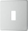 BG RFBS1 Nexus Screwless Grid Brushed Steel 1 Module Front Plate