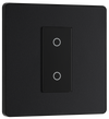 BG PCDMBTDS1B Matt Black Evolve 1 Gang 200W Trailing Edge Secondary Touch Dimmer - Black Insert