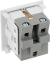 BG EMSCHSW Euro Module 16A Schuko Unswitched Socket - White