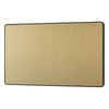 BG Evolve Satin Brass Double Blank Plate PCDSB95B with 35mm Steel Back Box