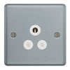 BG MC529 Metal Clad | 1 Gang 5A Unswitched Round Pin Socket
