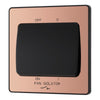 BG Evolve Polished Copper 10A 3 Pole Fan Isolator Switch PCDCP15B with 25mm Steel Back Box