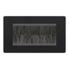 BG Evolve Matt Black Screwless Double 4 Gang Brush Cable Entry