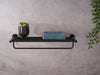 Corby Harrogate Towel Rail with Shelf in Black