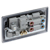 BG Nexus Matt Black 45A Switch 13A Switched Socket Cooker Control Unit NFB70B with 25mm Steel Back Box