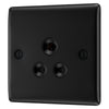 BG Nexus Matt Black 5A Unswitched Round Pin Socket NFB29B with 25mm Steel Back Box