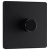 BG Evolve PCDMB81B Matt Black 1 Gang 200W Edge Switch-Black Insert