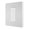 BG Evolve Brushed Steel Single Master Touch Dimmer Switch PCDBSTDM1W with 35mm Steel Back Box
