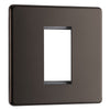 BG Flatplate Screwless Black Nickel 20AX 2 Way Emergency Lighting Test Key Switch - Key Included - White Insert