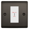 BG Nexus Metal Black Nickel 20AX 2 Way Emergency Lighting Test Key Switch - White Insert