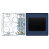 BG Evolve Matt Blue 1G Wide Rocker Light Switch PCDDB12WB with 35mm Steel Back Box