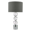 Dar Lighting Tuke Touch Table Lamp Polished Chrome Crystal With Shade - TUK4208