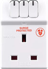 Masterplug MSWG3 3 Way 13A Individually Switched Adaptor with Neons