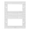BG 8EM8 Round Edge | White | 2x 4 Module Double Stack Quad Euro Module Faceplate