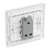 BG Evolve Pearlescent White 20 Amp 16AX Single Wide Rocker Light Switch PCDCL12WW with 25mm Steel Back Box