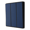 BG Evolve Matt Blue 2 Way Triple Edge to Edge Rocker Switch PCDDB43EB with 35mm Steel Back Box