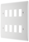 BG R88 Nexus Grid | White | Moulded 8 Module Front Plate