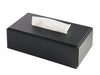 Corby Highland Rectangular Tissue Box Cover in Black Leather