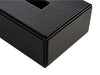 Corby Highland Rectangular Tissue Box Cover in Black Leather