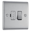 BG Nexus Brushed Steel 13A Switched Fused Connection Unit NBS50 with 35mm Steel Back Box