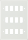 BG R812 Nexus Grid | White | Moulded 12 Module Front Plate