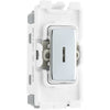 BG RPC12KY Nexus Grid Polished Chrome 20AX 2 Way 1 Pole Key Switch Module