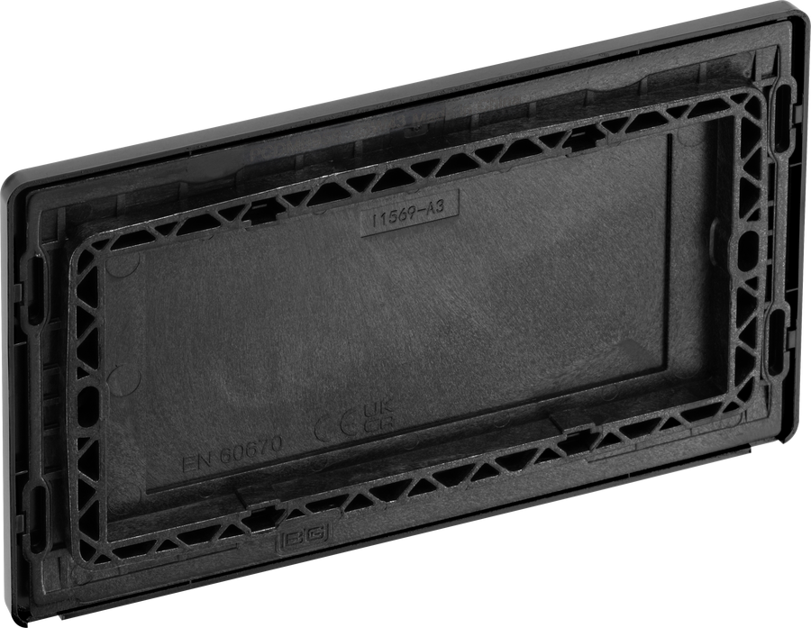BG Evolve PCDMB95B Double Blank Plate - Matt Black (Black)