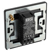 BG Evolve PCDMG81B Matt Grey 1 Gang 200W Dimmer Switch - Black Insert