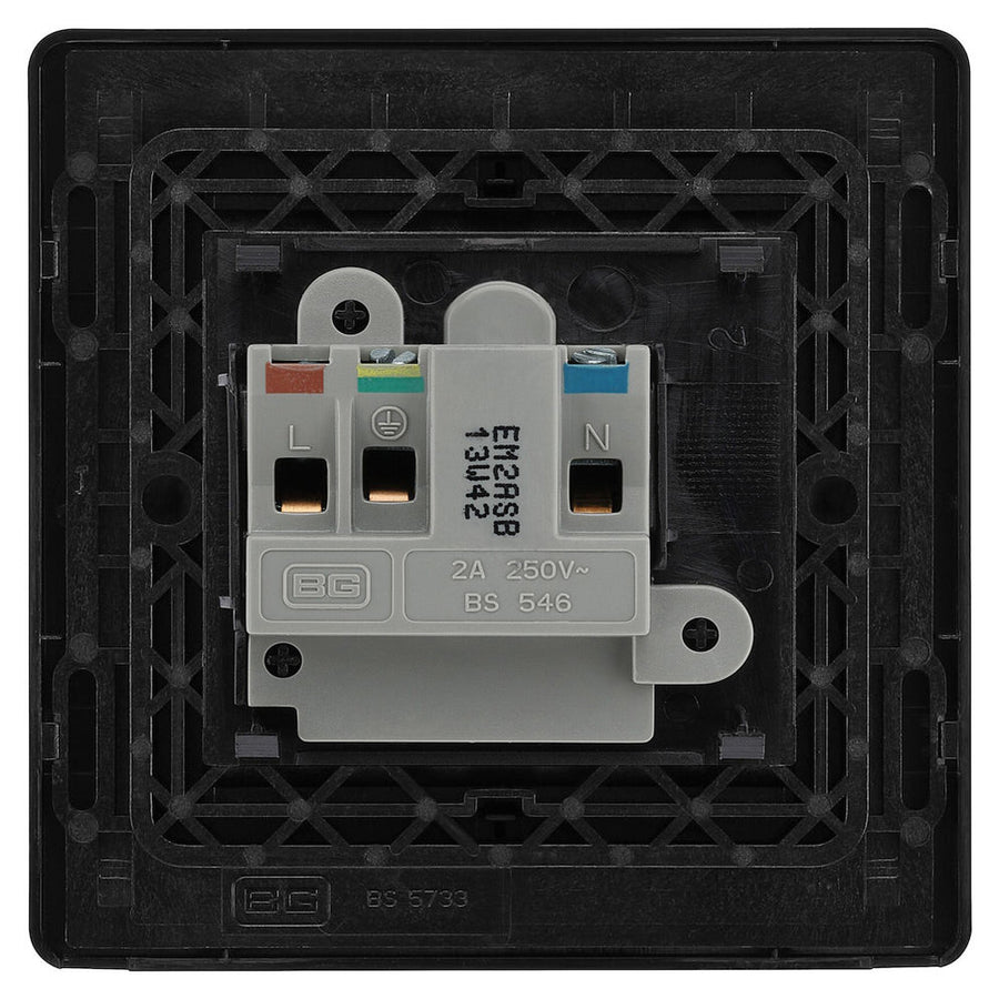 BG Evolve Matt Black 2A Unswitched Socket PCDMB2AUSSB– The Electrical ...
