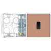 BG Evolve Polished Copper 1 Gang 20A 16AX 2 Way Light Switch PCDCP12B with 35mm Steel Back Box