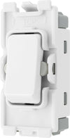 BG RPCDW12C Evolve Grid White 20A 20AX 2 Way 1 Pole Centre-Off Switch Module