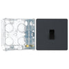BG Evolve Matt Grey 1 Gang 20A 16AX Intermediate Light Switch PCDMG13B with 35mm Steel Back Box