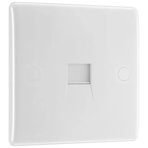BG 8BTMI/1 Moulded Round Edge | White | 1 Gang Master Telephone Socket (IDC)