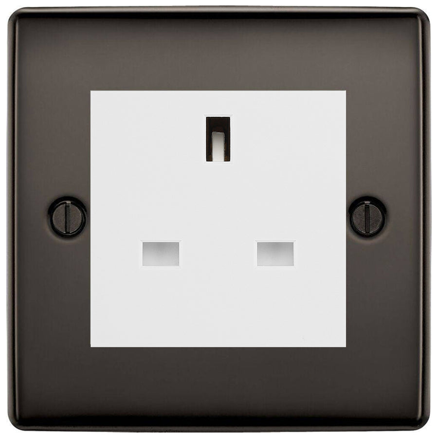 BG Nexus Black Nickel 13A Unswitched Socket NBNUSSW
