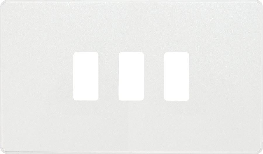 BG RPCDCL3W Evolve Grid Pearlescent White 3 Module Rectan...– The ...