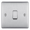 BG NBS13 Nexus Metal Brushed Steel 1 Gang 10A 10AX Intermediate Plate Switch