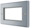 BG MC5EMR4 Metal Clad | 4 Module Rectangular Euro Module Front Plate