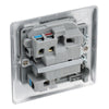 BG Nexus Brushed Steel 13A Switched Spur NBS50 with 25mm Steel Back Box