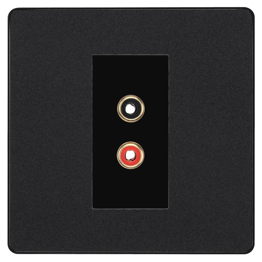 Dual Euro Module BG Evolve Matt Black Euro Module RCA X 2 Outlet PCDMBRCA2B – The ...