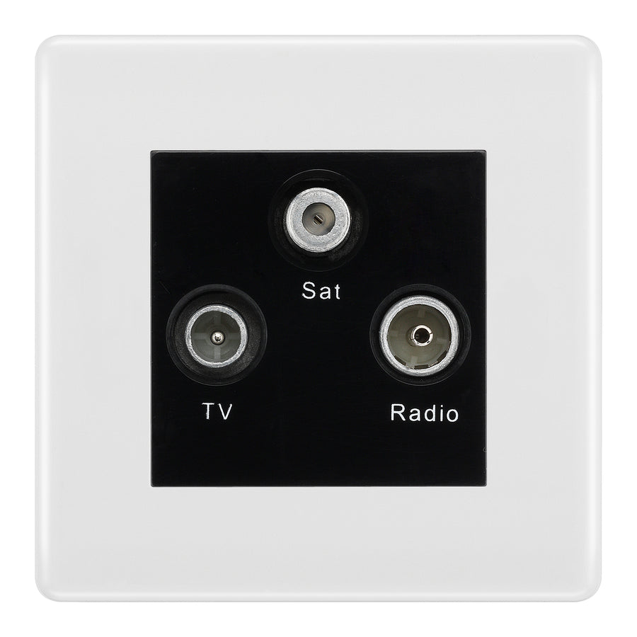 BG Nexus White Moulded TV/FM/SAT Socket NWM67B