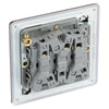 BG Screwless Black Nickel 1 Gang 10A 3 Pole Fan Isolator Switch FBN15 with 35mm Steel Back Box